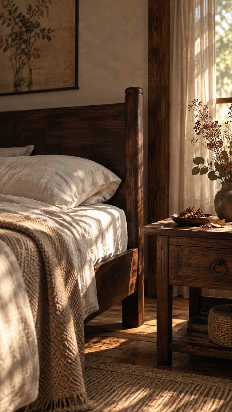 Warm Scent by the Wooden Bed